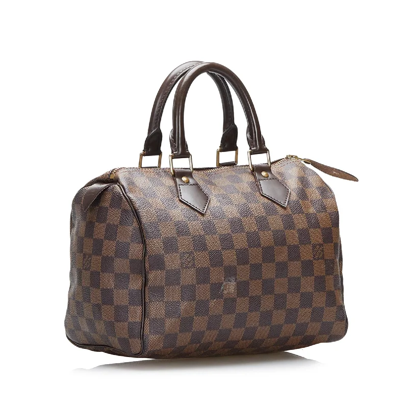 Louis Vuitton handbags with a beaded trim for a touch of glamourLouis Vuitton Damier Ebene Speedy 25 (wuTgrY)