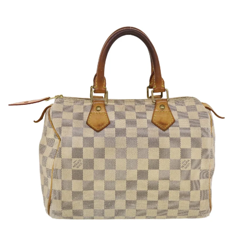 Louis Vuitton bags with a zip - around closure for enhanced securityLOUIS VUITTON Damier Azur Speedy 25 Hand Bag N41534 LV Auth 42282