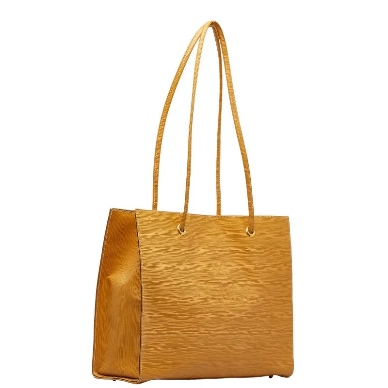 Ladies Fendi shoulder bags with a quilted leather exterior for a luxurious and cozy lookFendi Logo Tote Bag Yellow Shoulder Bag  Fendi