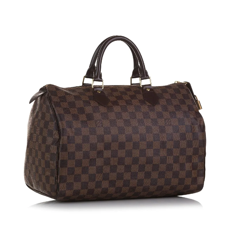 Louis Vuitton bags with a front - zip pocket for small items like keysLouis Vuitton Damier Ebene Speedy 30 (37521)