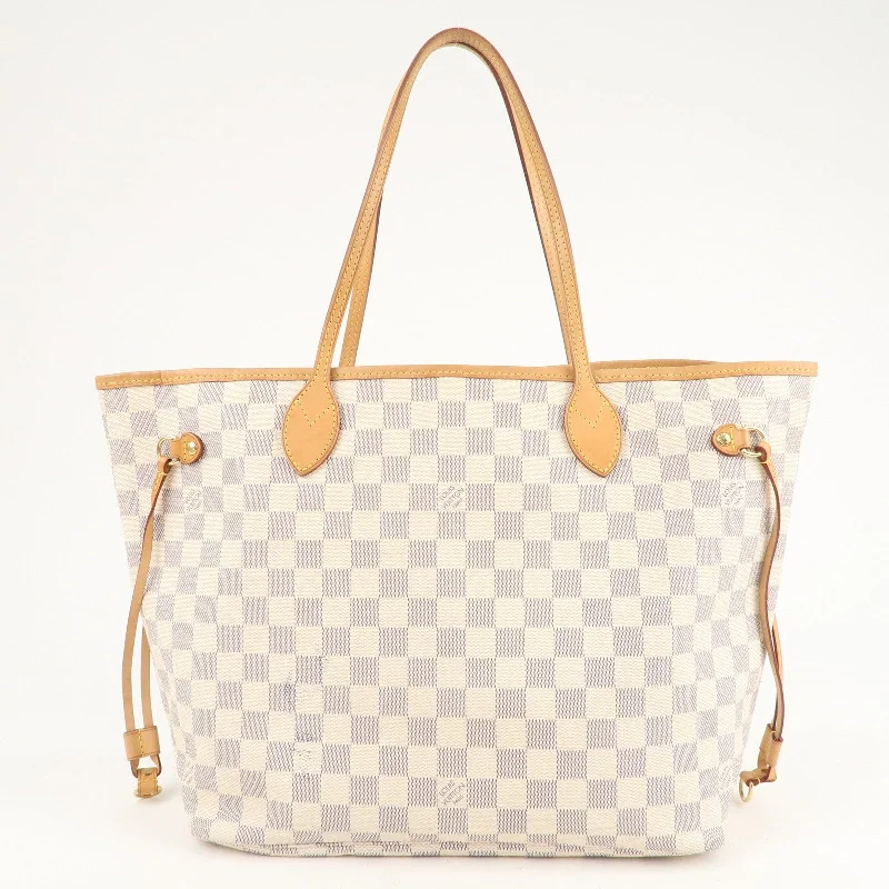 Louis Vuitton backpacks with a sleek, minimalist design for styleLouis Vuitton Damier Azur Neverfull MM Tote Bag N51107