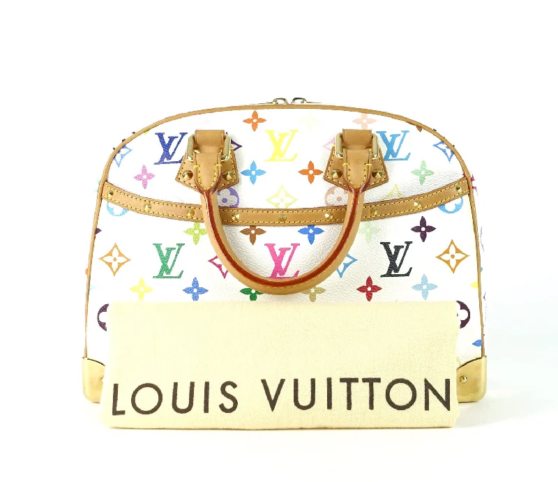 Ladies Louis Vuitton Petite Malle bags with a star - shaped charm for cutenessTrouville PM Multicolore Monogram Canvas Handbag