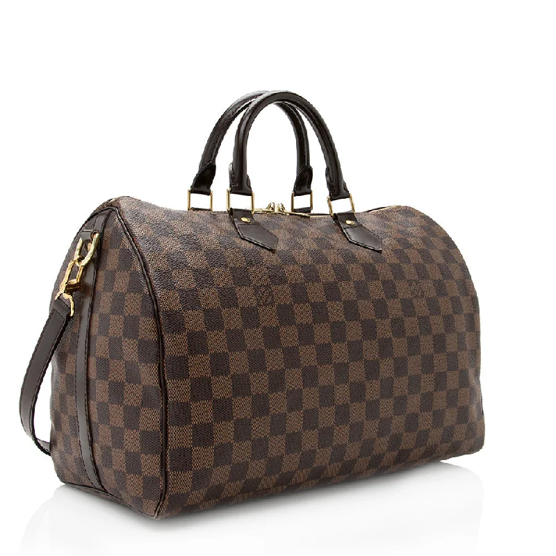 Louis Vuitton backpacks with a multi - pocket organization for functionalityLouis Vuitton Damier Ebene Speedy Bandouliere 35 Satchel (20751)