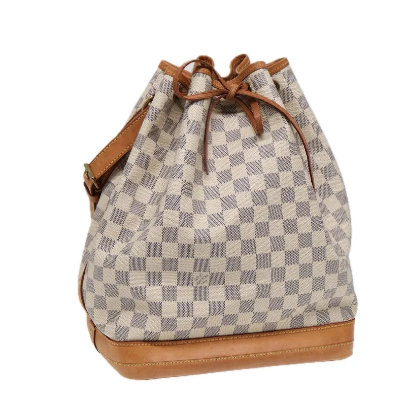 Louis Vuitton Alma bags featuring the signature top - handle designLOUIS VUITTON Damier Azur Noe Shoulder Bag N42222 LV Auth 88436