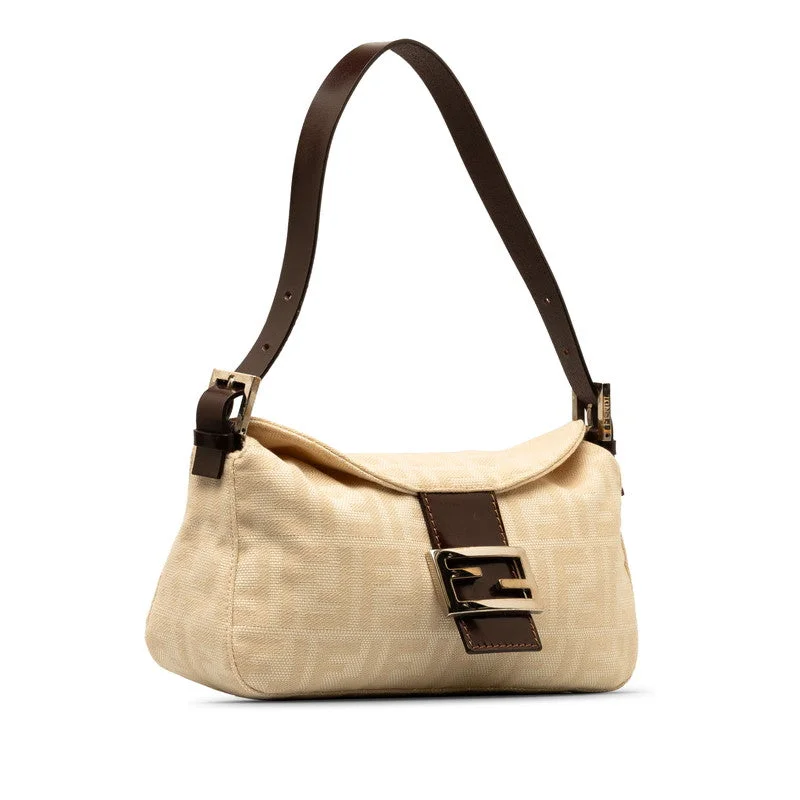 Fendi handbags with a biodegradable leather alternative for an eco - conscious choiceFY ZUCKA MANMABACKET ONE SHOULDER BAG 2321 BEIJU BRUN CANVES LEADER LADY FENDI PARIS LOVE MARKET SHOP