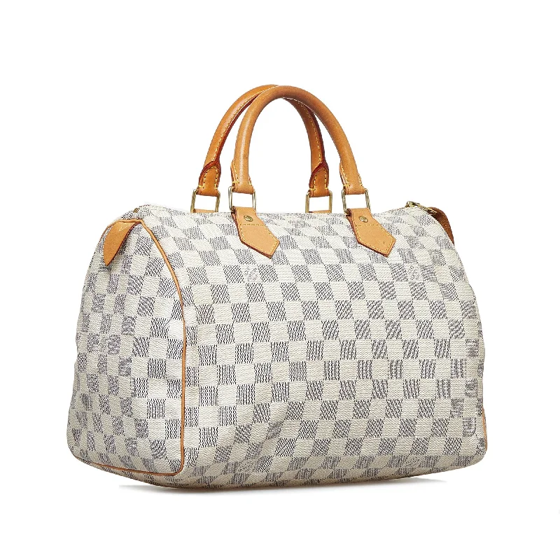 Louis Vuitton bags with a front - flap pocket for quick - access itemsLOUIS VUITTON Damier Azur Speedy 30 Boston Bag