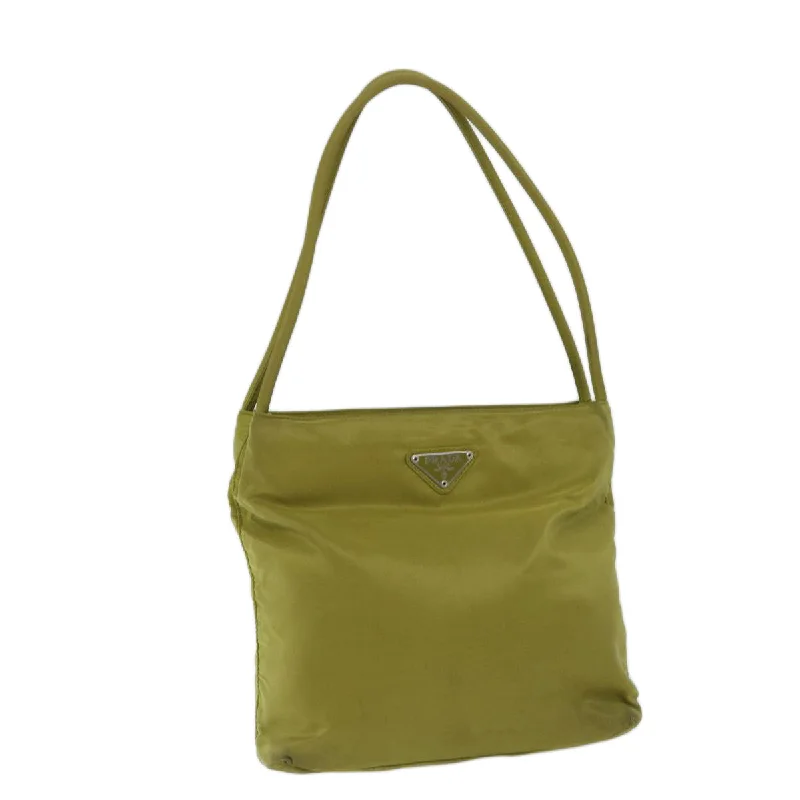 Prada tote bags with a spacious interior and a magnetic - snap closurePRADA Shoulder Bag Nylon Khaki Auth 69199