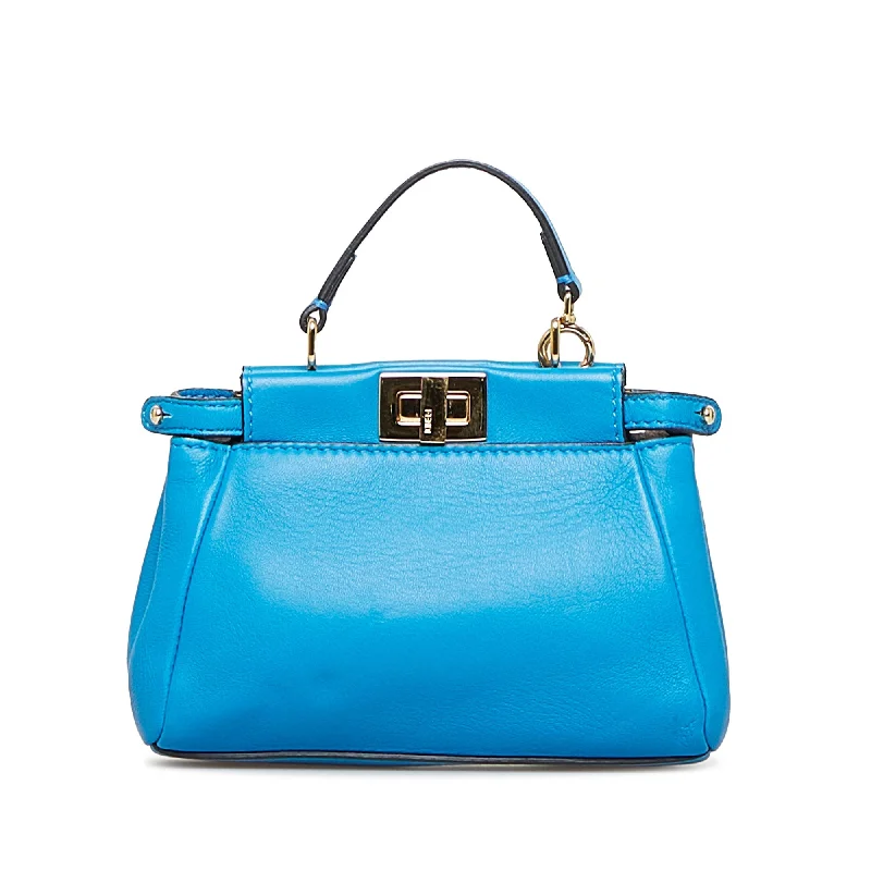 Fendi backpacks with a padded laptop sleeve for travel and work - related useFendi Peekaboo Micro Blue Leather