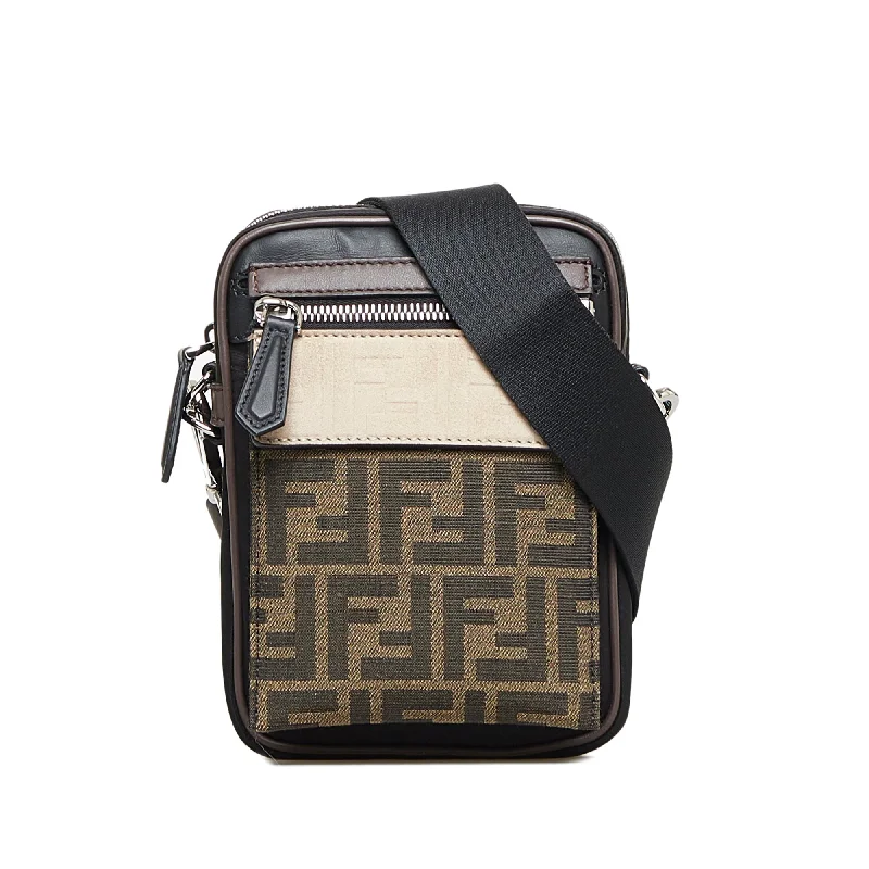 Fendi tote bags with a solar - powered charging panel for eco - friendly chargingFendi Crossbody Bag Brown Zucca Canvas