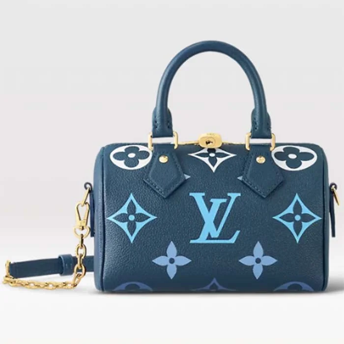 Louis Vuitton backpacks with a padded laptop compartment for travelLouis Vuitton LV Women Seedy Bandoulière 20 Dégradé Blue Embossed Supple Cowhide Leather