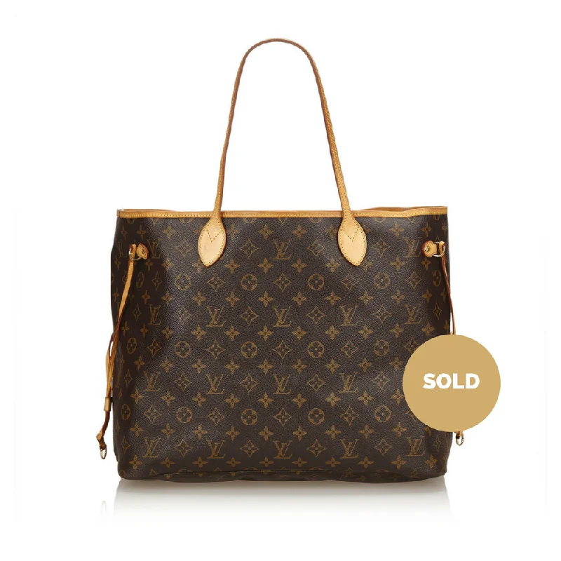 Louis Vuitton backpacks with a sleek, minimalist design for styleNeverfull GM Monogram Canvas Shoulder Bag