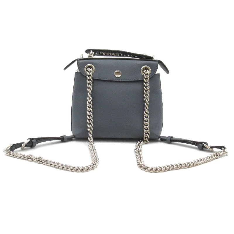 Fendi crossbody bags with a detachable wallet on chain for a hands - free wallet optionFendi Fendi  Mini 2w Shoulder Bag  Grey Blue 8BZ041