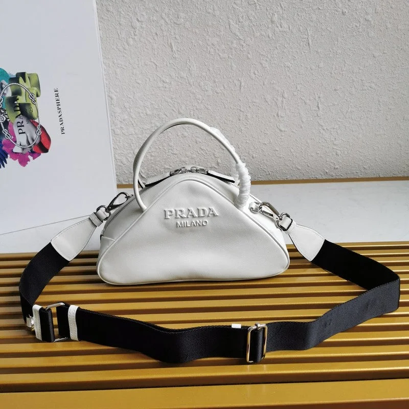 Prada tote bags with a printed Prada logo on the front for brand visibilityWhimsy Finds - Prada Bags - 461