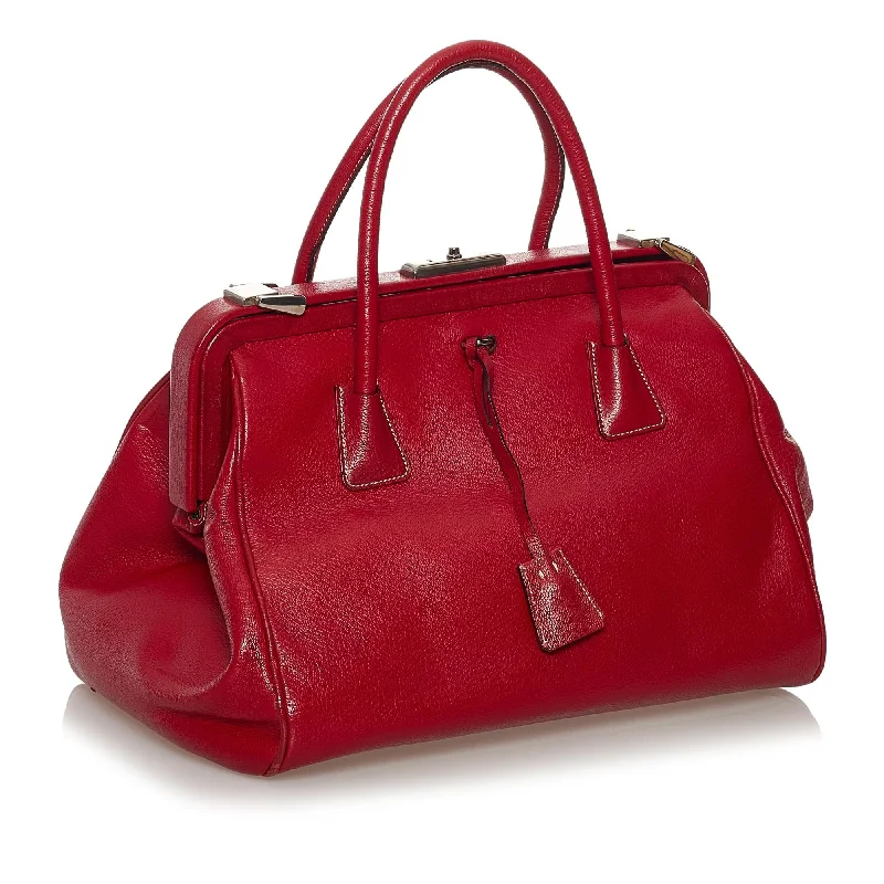 Prada Cleo bags with a contrast - colored interior for visual interestPrada Leather Handbag 33210