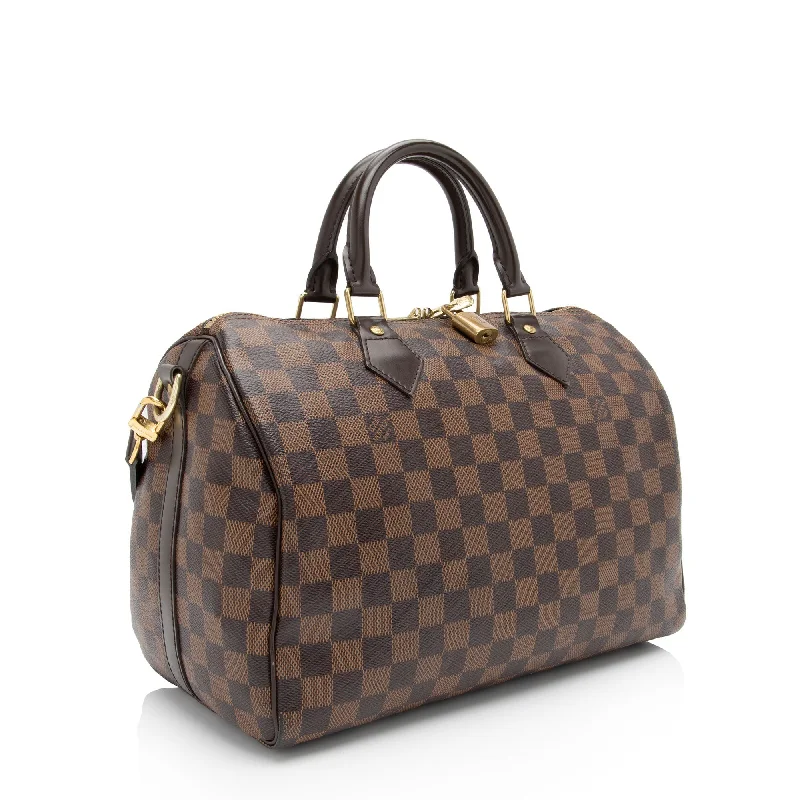 Louis Vuitton bags with a magnetic snap closure for easy accessLouis Vuitton Damier Ebene Speedy Bandouliere 30 Satchel (tRz4ua)