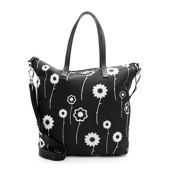 Prada bags with a front - flap pocket for quick access to essentialsPrada Tessuto Printed Convertible Tote