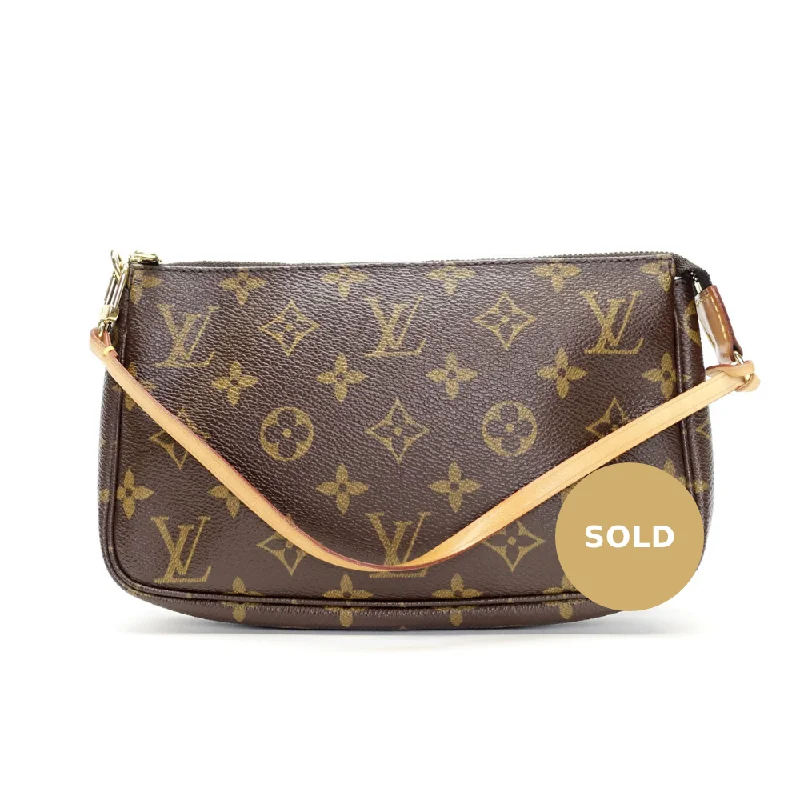 Louis Vuitton Twist bags with a crystal - embellished LV - turnlockPochette Accessoires Monogram Canvas Evening Bag