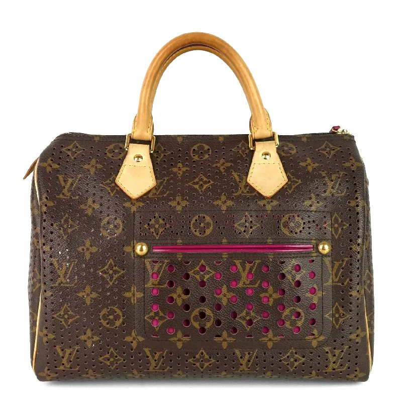 Ladies Louis Vuitton shoulder bags with a tassel decoration for charmSpeedy 30 Perforated Monogram Canvas 2006 Limited Edition Bag