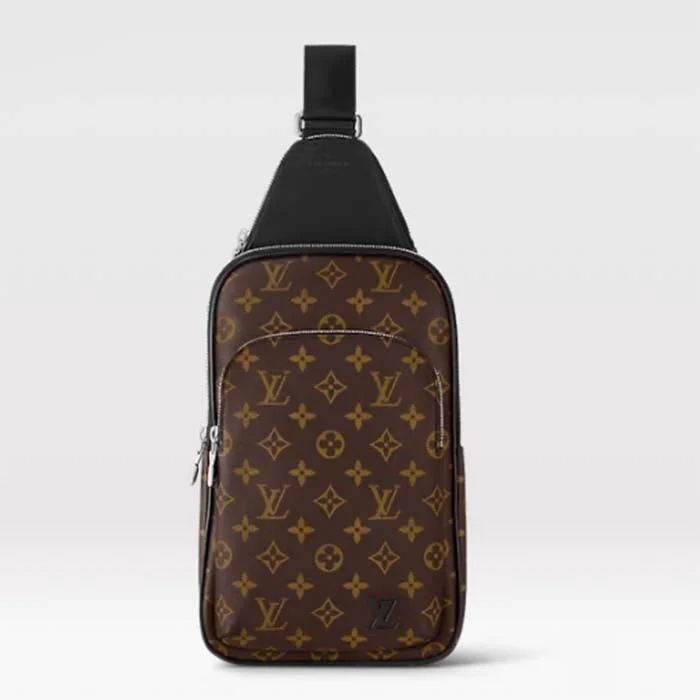 Louis Vuitton backpacks with a hidden back pocket for securityLouis Vuitton LV Unisex Avenue Slingbag NM Brown Monogram Macassar Coated Canvas