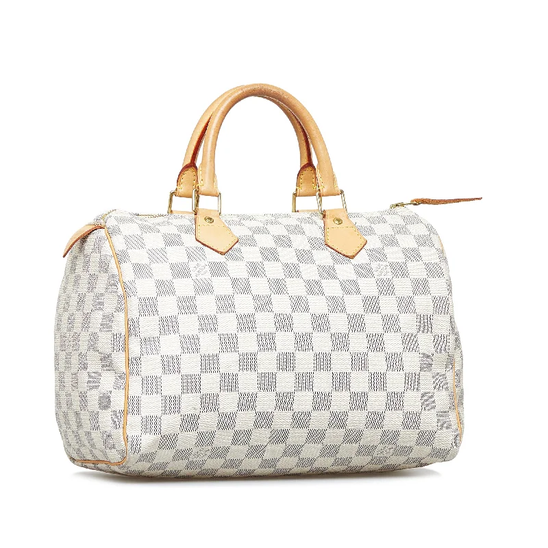 Louis Vuitton bags with a magnetic snap closure for easy accessLOUIS VUITTON Damier Azur Speedy 30 Boston Bag