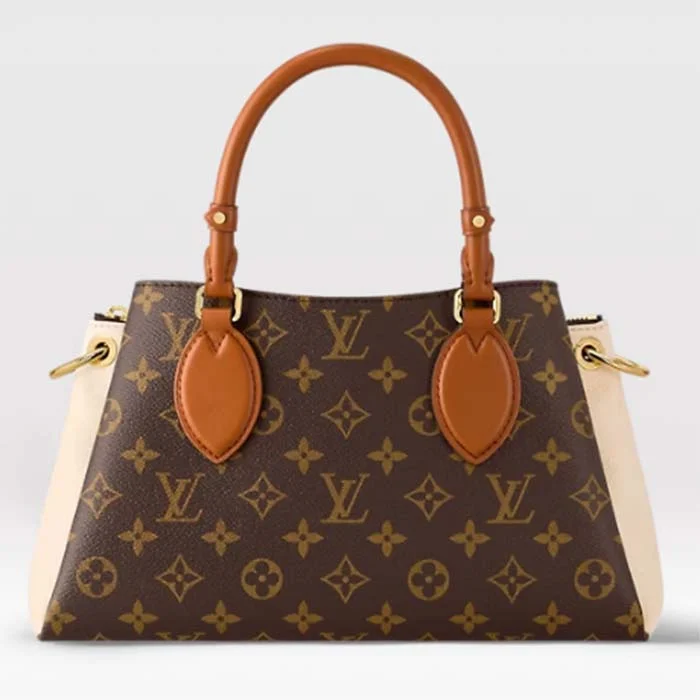 Louis Vuitton tote bags with a double - handle and shoulder - strap optionLouis Vuitton Women LV Opéra BB Cream Monogram Coated Canvas Cowhide Leather