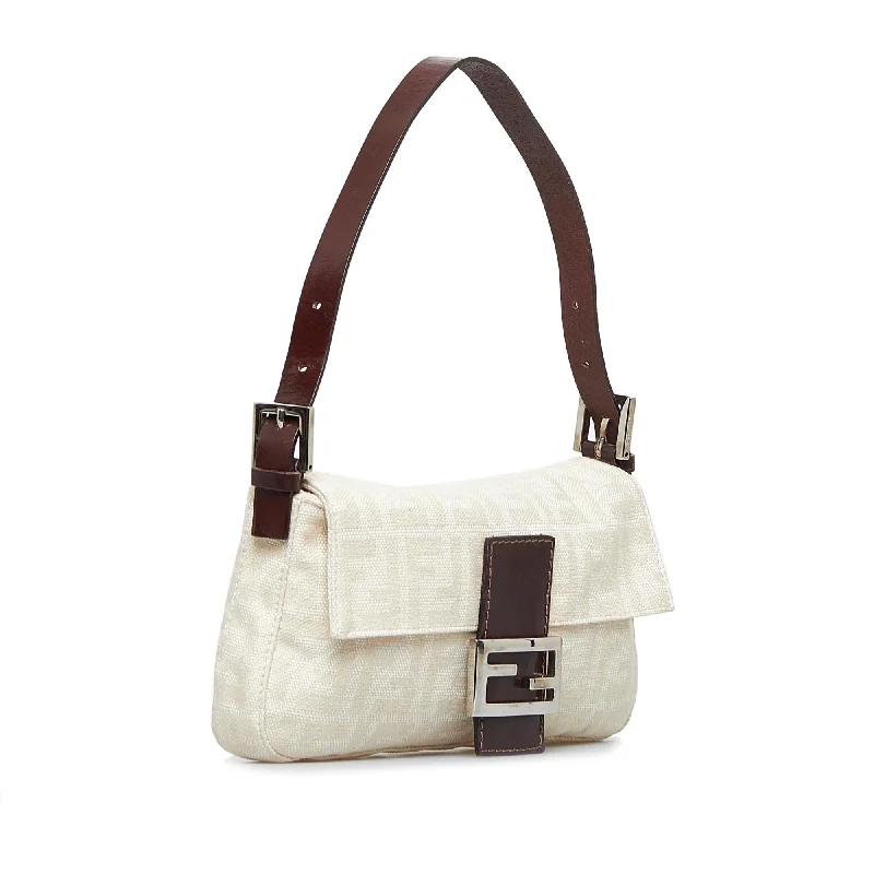 Fendi crossbody bags with a faux fur trim for a warm and stylish winter accessoryFendi Zucca Mamma Baguette (SHG-IAVesD)