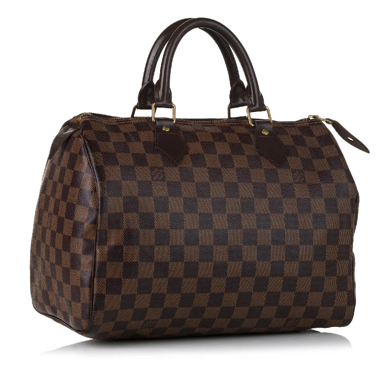 Ladies Louis Vuitton Petite Malle bags in a pastel color for a soft lookLouis Vuitton Damier Ebene Speedy 30 35537)