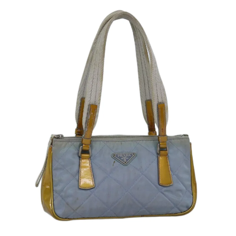 Prada tote bags with a water - resistant coating for outdoor activitiesPRADA Shoulder Bag Nylon Light Blue Auth 75049