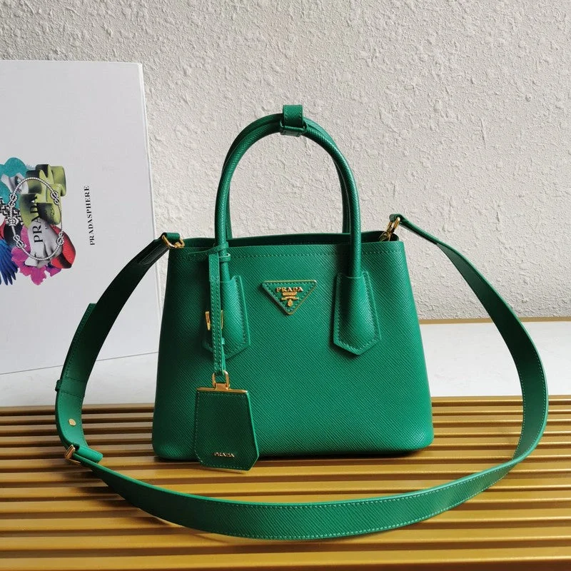 Prada tote bags with a double - handle and shoulder - strap option for easy useWhimsy Finds - Prada Bags - 425