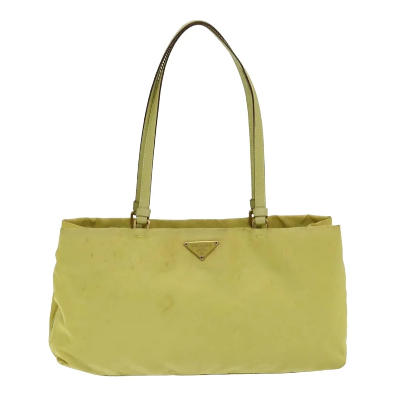 Prada tote bags with a double - handle and shoulder - strap option for easy usePRADA Tessuto Tote