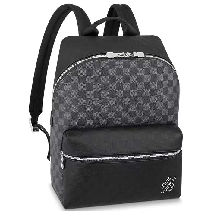 Ladies Louis Vuitton handbags with a detachable coin purse insideLouis Vuitton LV Unisex Discovery Backpack PM Black Graphite Damier Infini Cowhide Leather