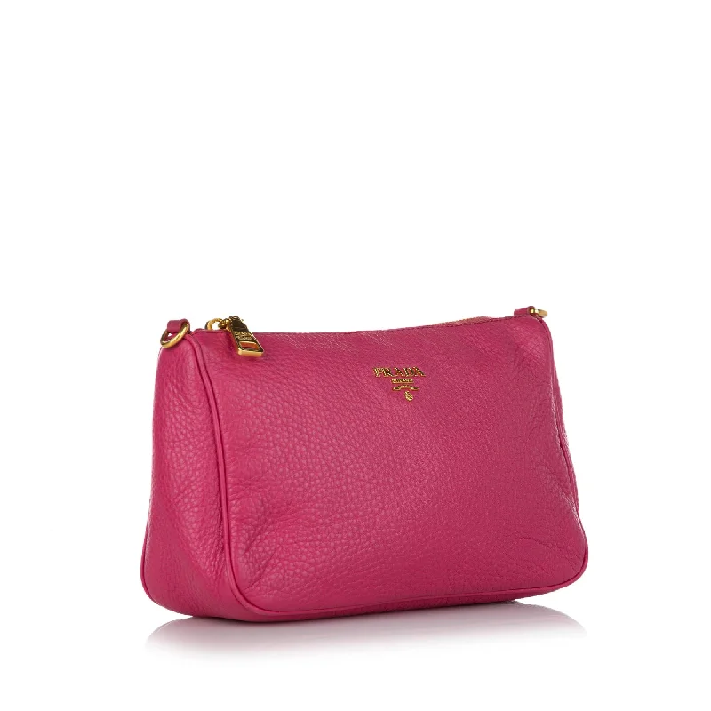 Prada Cleo bags with a crystal - embellished logo for added luxuryPrada Leather Baguette 26221