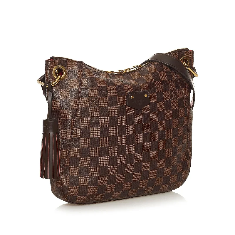 Ladies Louis Vuitton handbags with a detachable coin purse insideLouis Vuitton Damier Ebene South Bank Besace 34562)