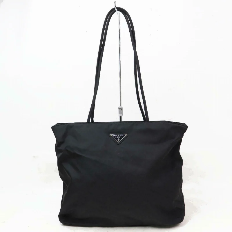 Small - sized Prada Saffiano leather bags for a compact and stylish carryPrada Tote Bag Black Nylon (SHC1-16114)