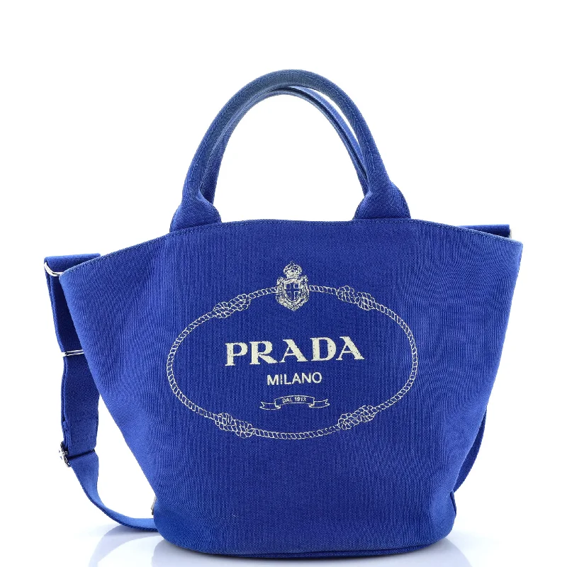 Ladies Prada shoulder bags with a single - handle design for simplicityCanapa Convertible Shopping Tote Canvas Medium