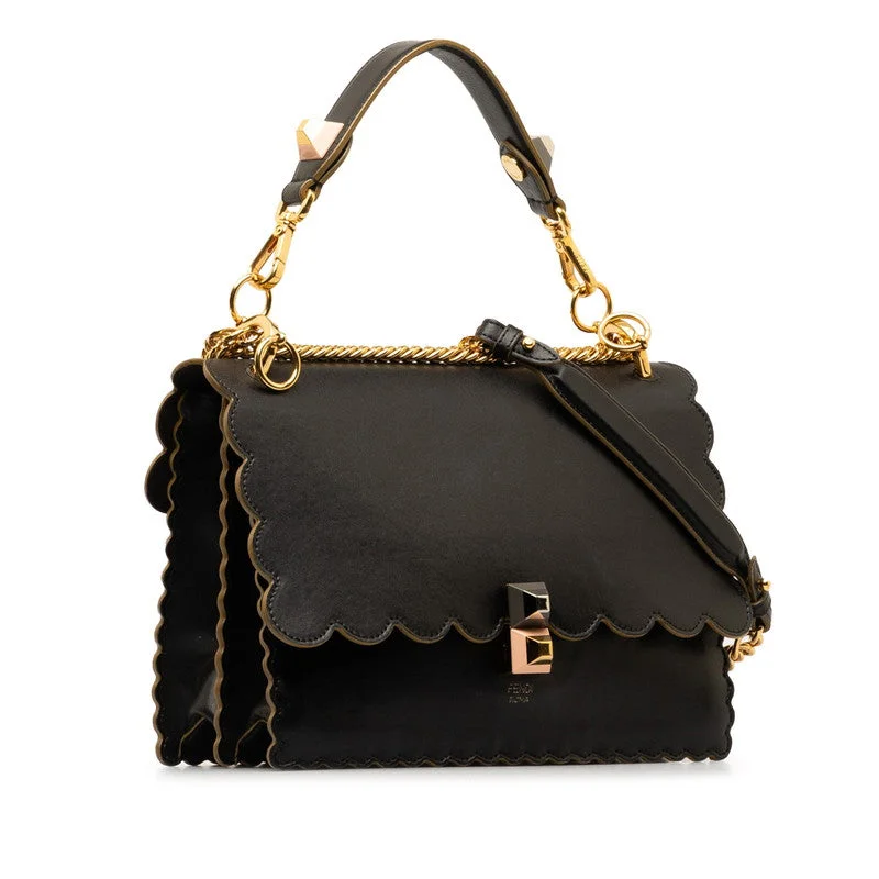 Ladies Fendi Peekaboo bags with gold - toned hardware for a touch of luxuryFendi Zucca Canyon Handbag 2WAY 8BT283 Black Multicolor Leather  Fendi