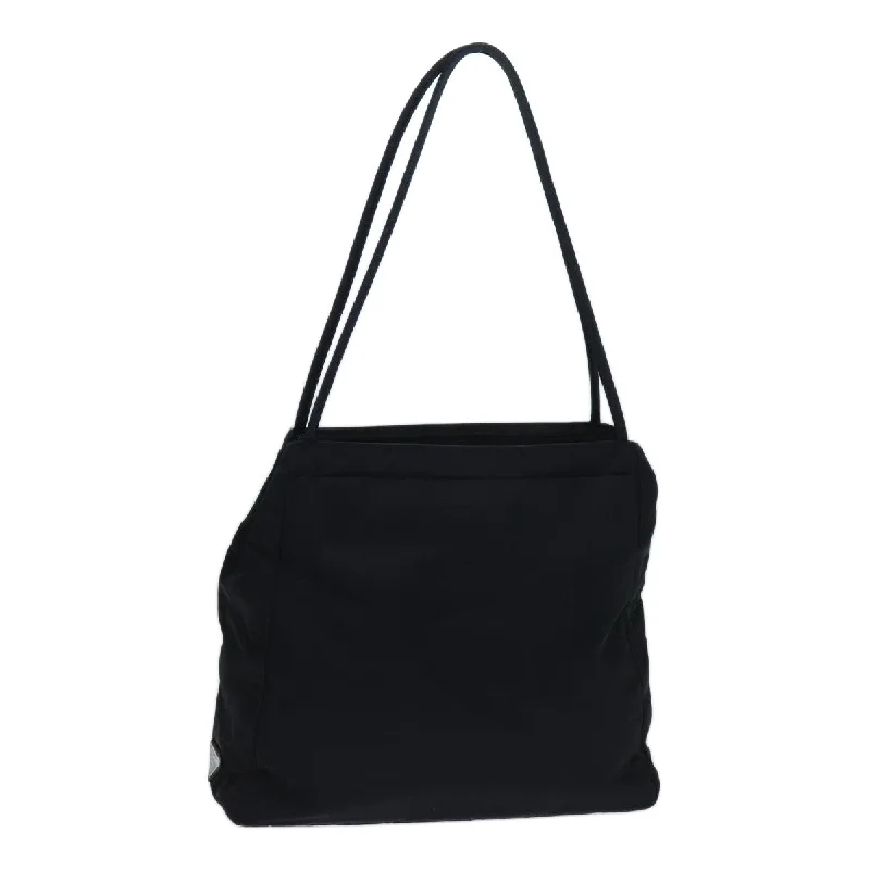 Prada Galleria bags with a structured silhouette for a professional lookPRADA Shoulder Bag Nylon Black Auth bs13649