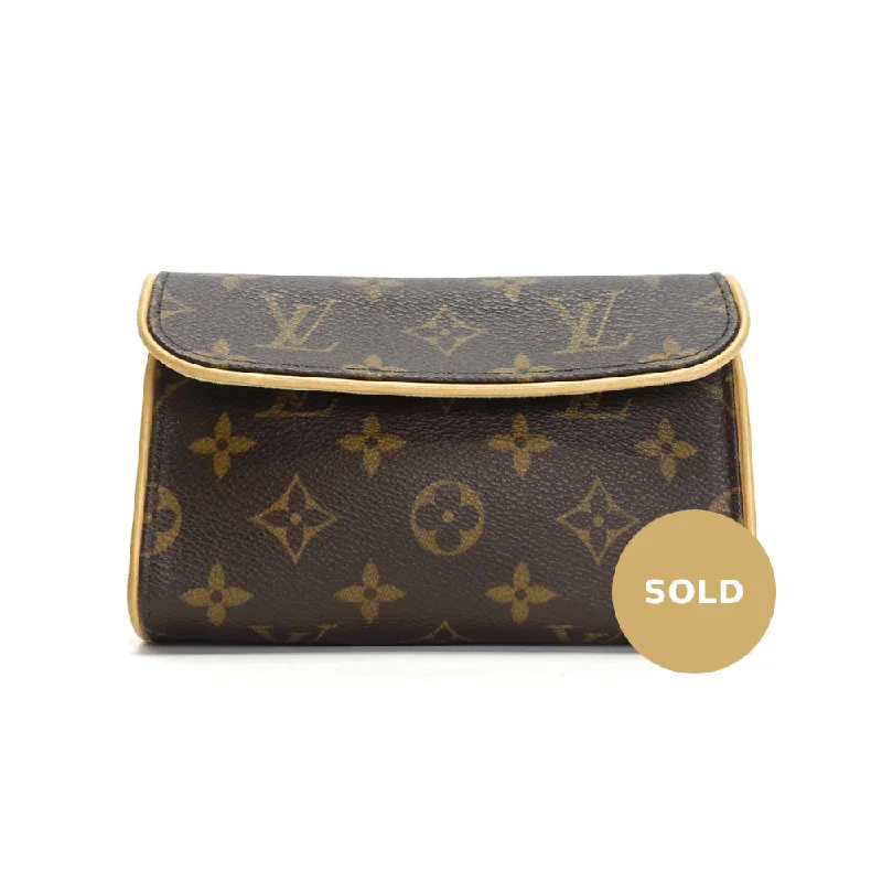 Louis Vuitton tote bags with a water - resistant coating for outdoor usePochette Florentine Small Monogram Canvas Waist Bag