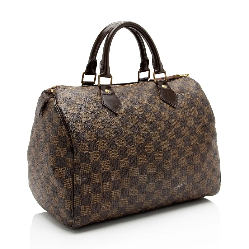 Louis Vuitton Alma bags with a leather - wrapped handle for a luxurious feelLouis Vuitton Damier Ebene Speedy 30 Satchel (yrMtsc)