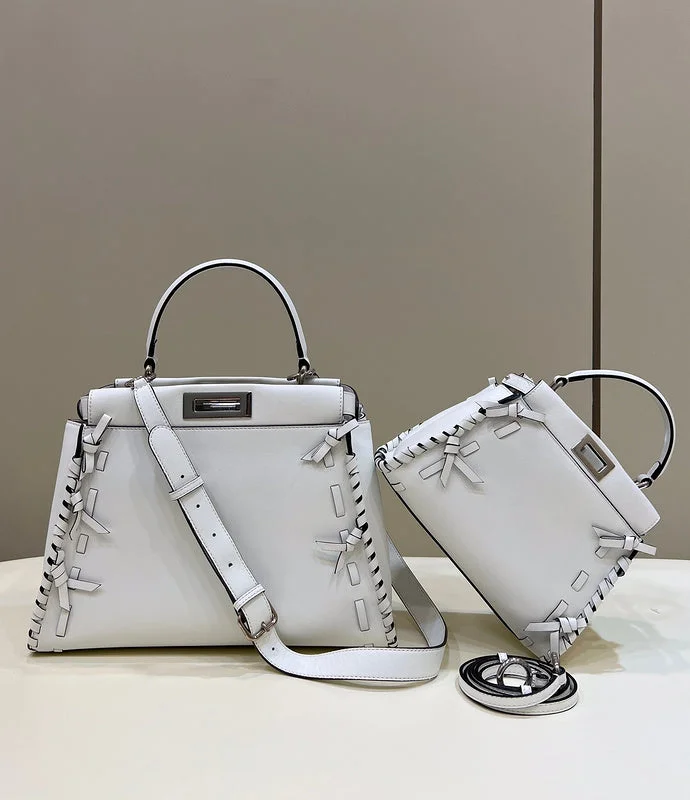 Fendi handbags with a metallic - finish FF logo for a bold and glamorous lookWF - Fendi Bags - 931