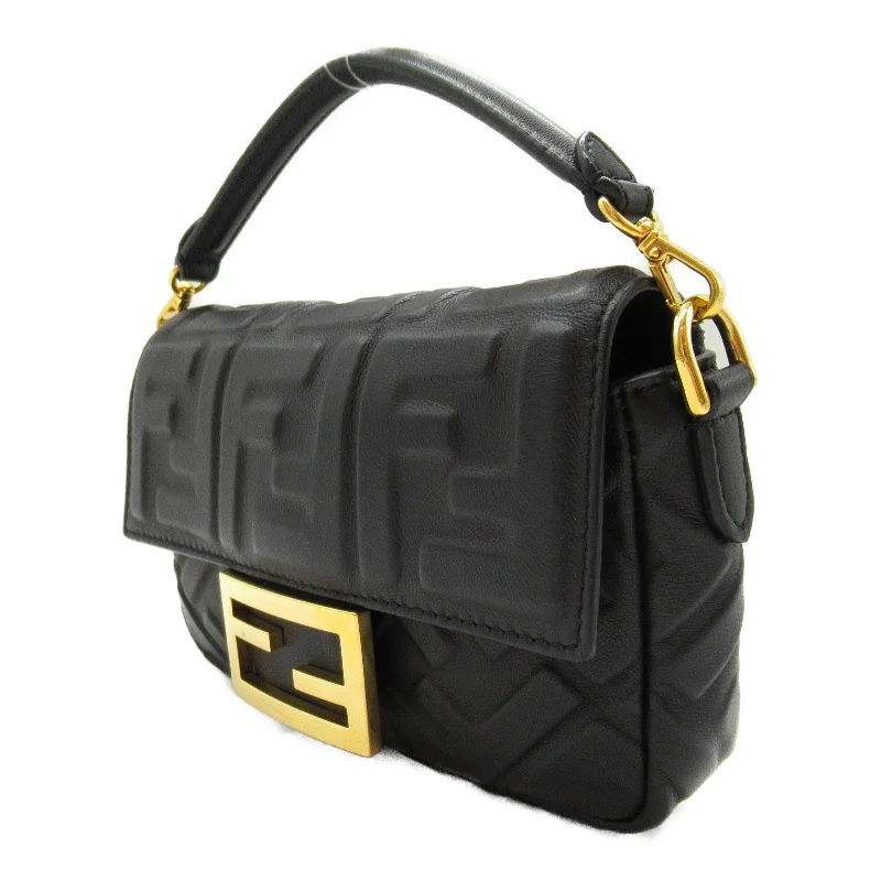 Fendi Baguette bags with a monogram - embossed leather surface for a luxurious feelFendi Fendi 2w Shoulder Bag 2way Shoulder Bag Leather  Black