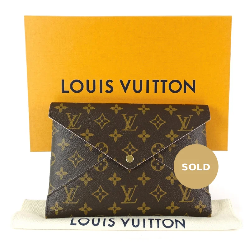 Louis Vuitton crossbody bags with a woven leather strap for textureKirigami Large Monogram Canvas Clutch Bag