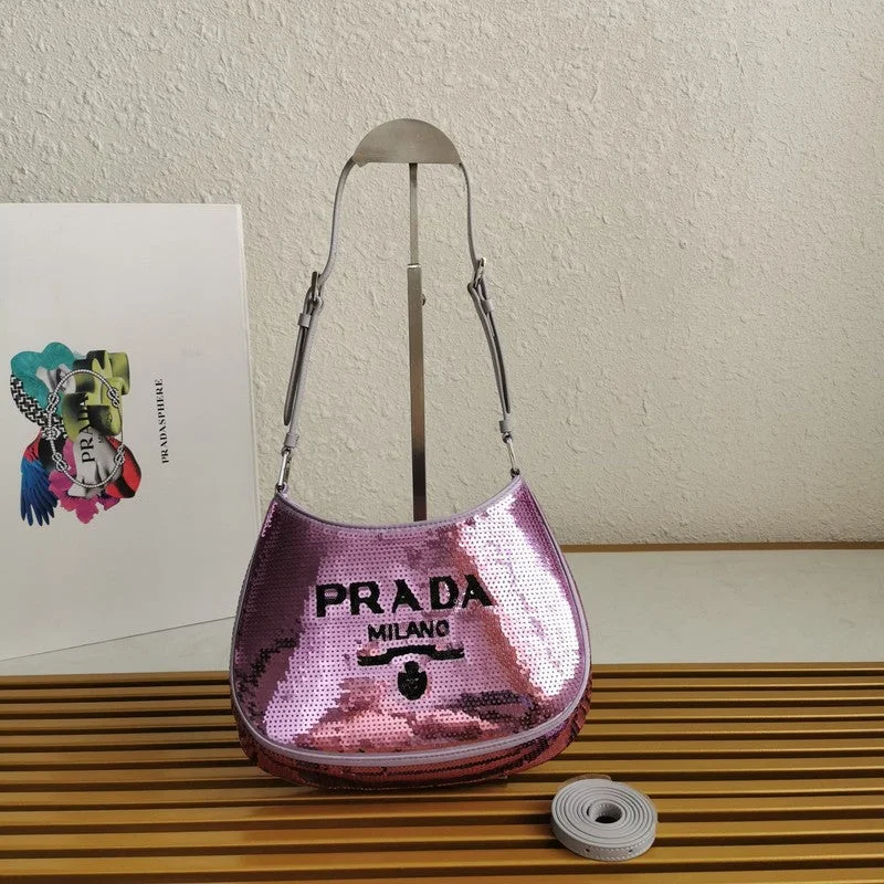 Prada Cleo bags with a curved shape and a chain - link shoulder strapWhimsy Finds - Prada Bags - 386