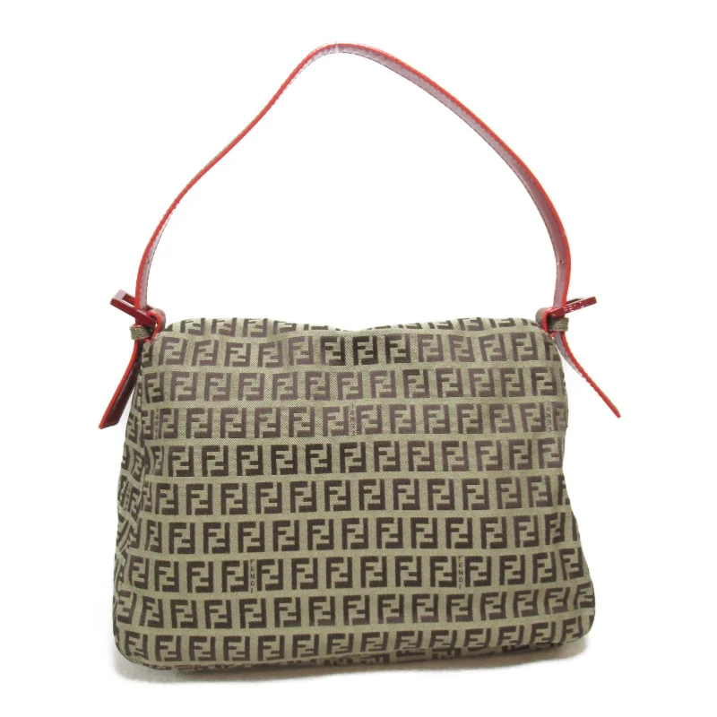 Fendi By The Way bags with a contrast - colored interior for visual interestFendi Fendi Zucchini Nonerman Bucket Shoulder Bag Canvas  Beige Dark Brown ()