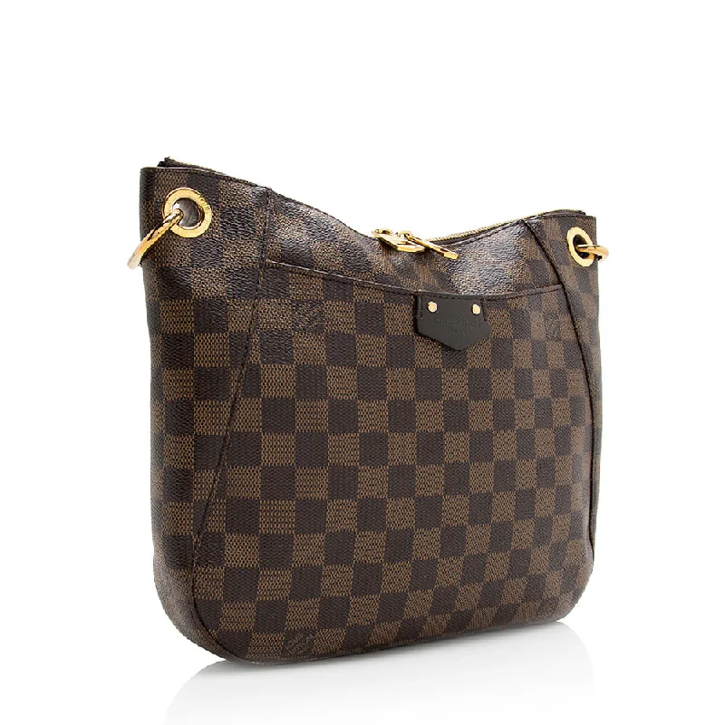 Louis Vuitton tote bags with a spacious interior and multiple pocketsLouis Vuitton Damier Ebene South Bank Besace Shoulder Bag (21313)