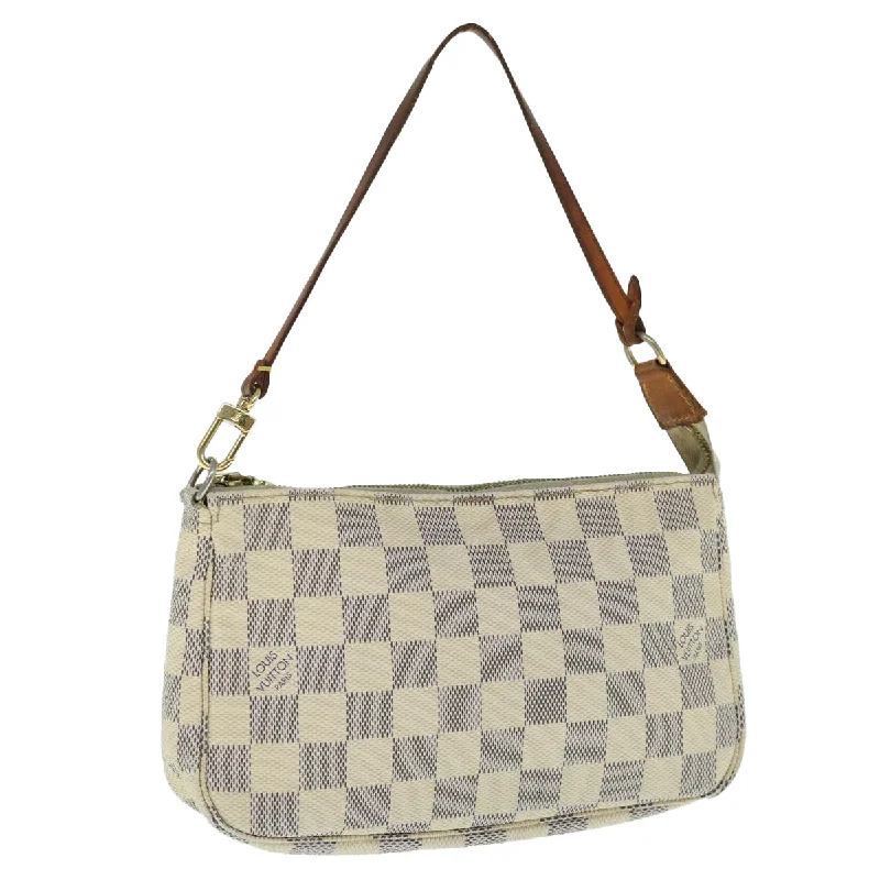 Louis Vuitton crossbody bags with a printed floral pattern for femininityLouis Vuitton Damier Azur Pochette