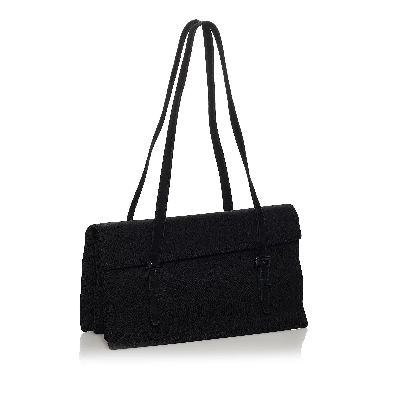 Ladies Prada shoulder bags with a wide - width strap for enhanced comfortPrada Tessuto Shoulder Bag (SHG-36087)