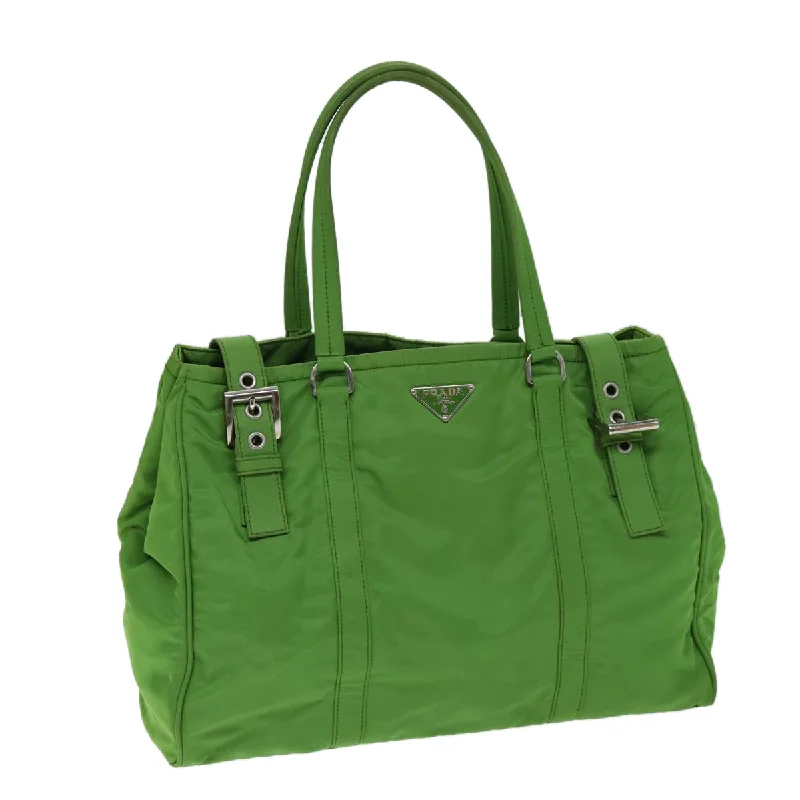 Prada Cahier bags with a monogram - embossed leather surfacePRADA Shoulder Bag Nylon Green Auth 74404