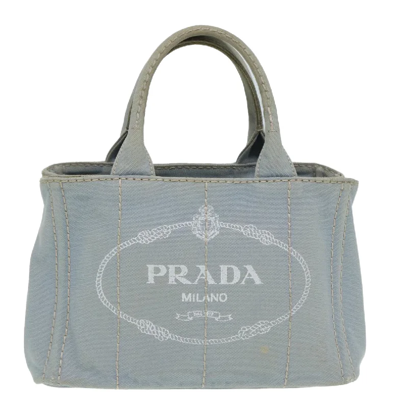 Ladies Prada handbags with a detachable wallet inside for added conveniencePRADA Canapa Handbag