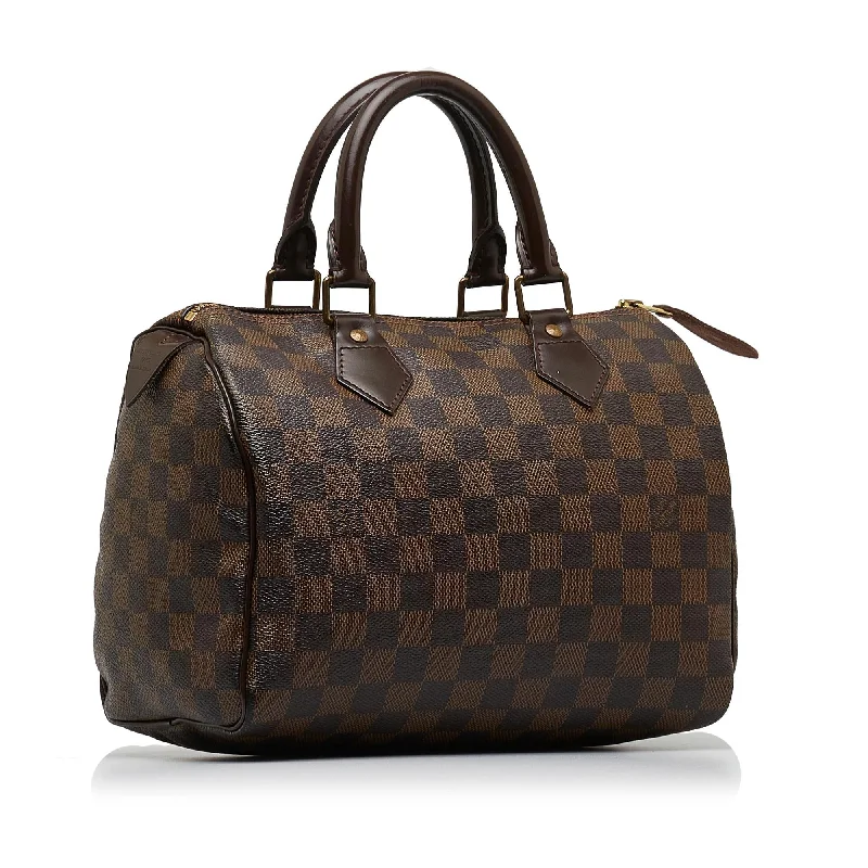 Ladies Louis Vuitton shoulder bags with a magnetic - closure flap for easeLouis Vuitton Damier Ebene Speedy 25 (aeVAHf)